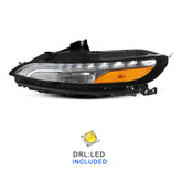 VehicleAid Headlights For 2014-2018 Jeep Cherokee LED DRL